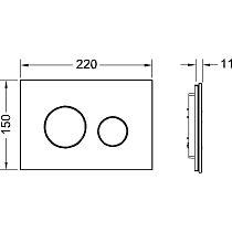 Кнопка смыва TECE Loop 9240657 стекло, черный глянцевый