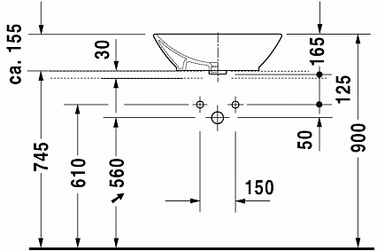 Раковина Duravit Bacino 42