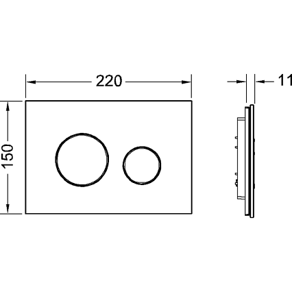 Кнопка смыва TECE Loop 9240657 стекло, черный глянцевый