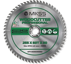 Диск пильный по дереву MKSS Toolbox Woodcutter Professional SS3025 255x60Тх1.8/2.6x30 мм SS30255002