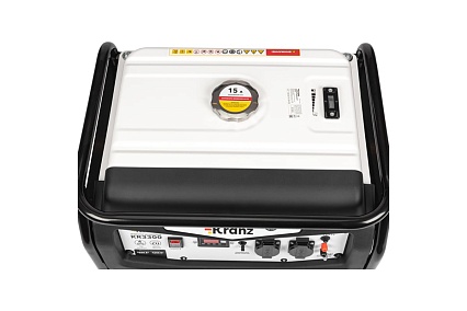 Бензиновый генератор Kranz KR3300 3,3 кВт, 230 В, 15 л, ручной стартер KR-16-1133
