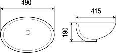 Раковина WeltWasser DEILBACH 6021 49 см, 10000003897 белый глянец