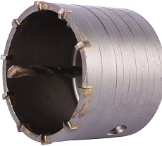 Коронка по кирпичу, камню, бетону 75 мм, М22, SDS-plus для перфоратора DERZHI 8306-010