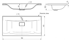 Раковина Vincea VCB-3M900W 90 см, белый