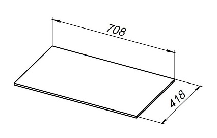 Столешница Allen Brau Liberty 75 см graphite structure, без отверстия 1.330011.GR-S