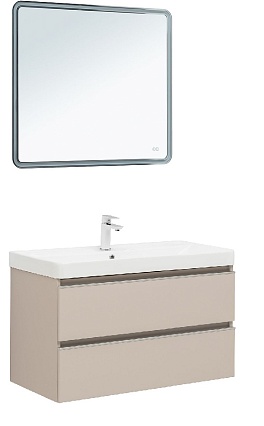 Мебель для ванной Aquanet Вега 90 см бежевый