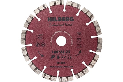 Диск алмазный отрезной Industrial Hard 180x22.23 мм Hilberg HI804