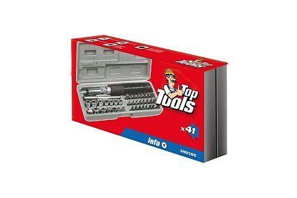 Набор насадок и сменных головок с держателем (40 шт.) Top Tools 39D386