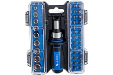 Реверсивная отвертка с набором насадок Hoegert Technik 36 шт. HT1S101