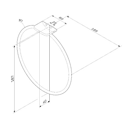 Полотенцедержатель Am.Pm Inspire 2.0 A50A34400 хром