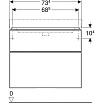 Тумба с раковиной Geberit Smyle Square 75 см белый глянцевый