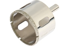 Сверло алмазное по стеклу и керамике, трехгранный хвостовик, 50x65 мм Тундра 1935847