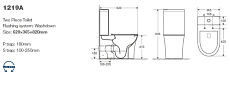 Унитаз компакт Cerutti Adige CT7836 безободковый, с микролифтом