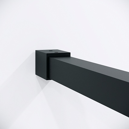 Душевая перегородка Niagara Nova NG-481-90FBLACK 90x200 рифленая/тонированная, профиль черный матовый