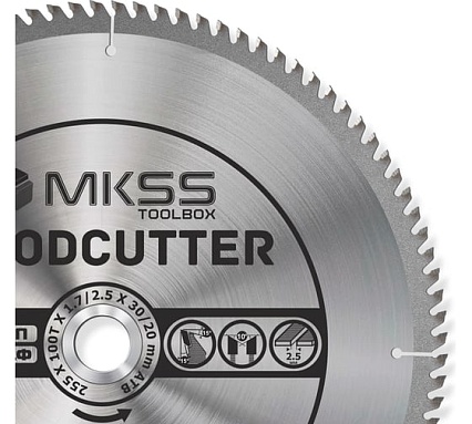 Диск пильный по дереву MKSS Toolbox Woodcutter WC2551 255x100Тх30/20 мм WC25510030