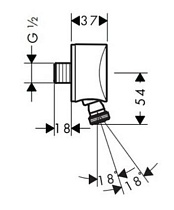 Шланговое подключение Hansgrohe Fixfit S 27506000