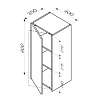 Шкаф пенал Am.Pm Func 40x90 см дуб крафт, M8FCH04029OF