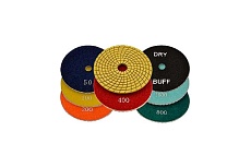 Круг шлифовальный алмазный гибкий АГШК для мокрой полировки 100 мм LUX (набор 8 штук) S.E.B. 103AT-CW8