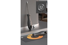 Шлицевая отвёртка Deli &quot;Home Series Black&quot; SL3x75мм HT1103 Cr-V, эксклюзивный дизайн, софттач, магнит 104602