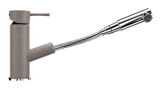 Смеситель для кухни Ulgran Classic U-009-302 с выдвижной лейкой, песочный