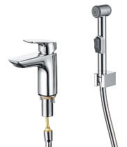 Смеситель для раковины Aquatek Вега AQ1012CR с гигиеническим душем, хром