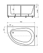Акриловая ванна Aquatek Вирго 150х100 см R VIR150-0000025 с фронатальной панелью