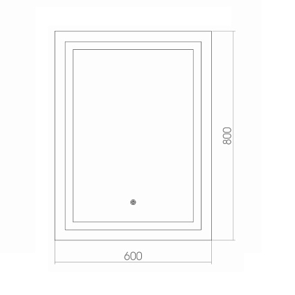 Зеркало Azario Рига 60x80 см ФР-00001378 с подсветкой