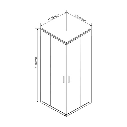 Душевой уголок Vincea Garda VSS-1G1212CLGM 120x120 вороненая сталь, прозрачный