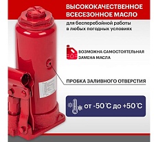 Гидравлический бутылочный домкрат Rexant 5т в пластиковом кейсе 80-0611
