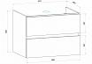 Тумба с раковиной Art&Max Techno 70 см дуб мелфорд