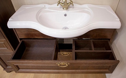 Мебель для ванной Акватон Идель 85, дуб шоколадный