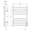 Полотенцесушитель электрический Domoterm Классик DMT 109-8 50x70 TBOX EK ТЭН справа, с таймером, хром