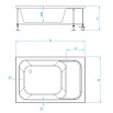 Поддон для душа RGW BC/L 80x120 см (с сиденьем)