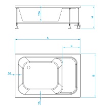 Поддон для душа RGW BC/L 80x120 см (с сиденьем)