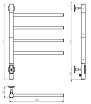 Полотенцесушитель электрический Vincea VTD-1S1CE 43x60 хром