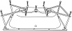 Каркас для ванн Excellent MR-20 Heaven 170, Pryzmat 170, Oceana 170