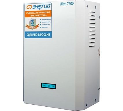 Тиристорный стабилизатор Энергия 7500 ВА Ultra Е0101-0103