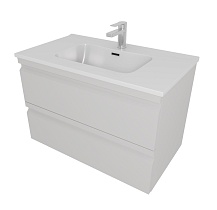 Тумба с раковиной Aquatek Вега 80 см AQ77080-LG серый туман