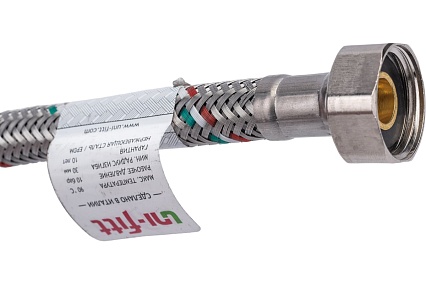 Подводка гибкая для смесителя (М10х1-1/2"; 60 см; DN 8; оплётка из нерж. стали) Uni-Fitt 502S2806