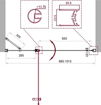 Душевая дверь BelBagno Uno 100x190 UNO-B-12-30+70-C-Cr прозрачная