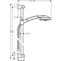 Душевой гарнитур Hansgrohe Raindance Classic 100 3jet 27843090 хром/золото