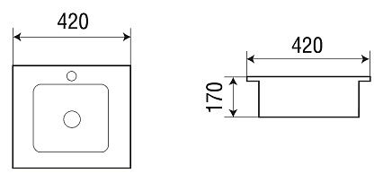 Раковина WeltWasser DEILBACH 6037 42 см, 10000004607 белый глянец