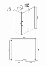 Душевой уголок Ambassador Royal 120x80 18015110-L прозрачный с рисунком, хром