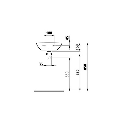 Раковина Laufen Pro 45 см 8.1595.2.000.104.1