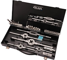 Набор метчиков и плашек VOLKEL M3-M12 HSSE 45 предметов V49151