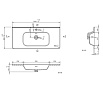 Раковина AQUAme Rondy 100 см белый RON10146