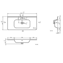 Раковина AQUAme Rondy 100 см белый RON10146