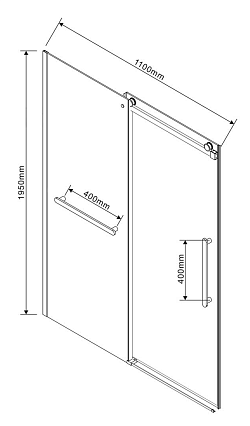 Душевая дверь Vincea Сomo Soft VDS-1CS110CL 110x195 хром, прозрачная