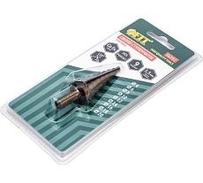 Сверло ступенчатое по металлу HSS Co (4-20 мм; 9 ступеней) FIT 36392