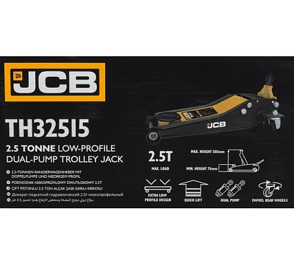 Подкатной гидравлический домкрат JCB 2.5 т, 75-505 мм JCB-TH32515(56952)